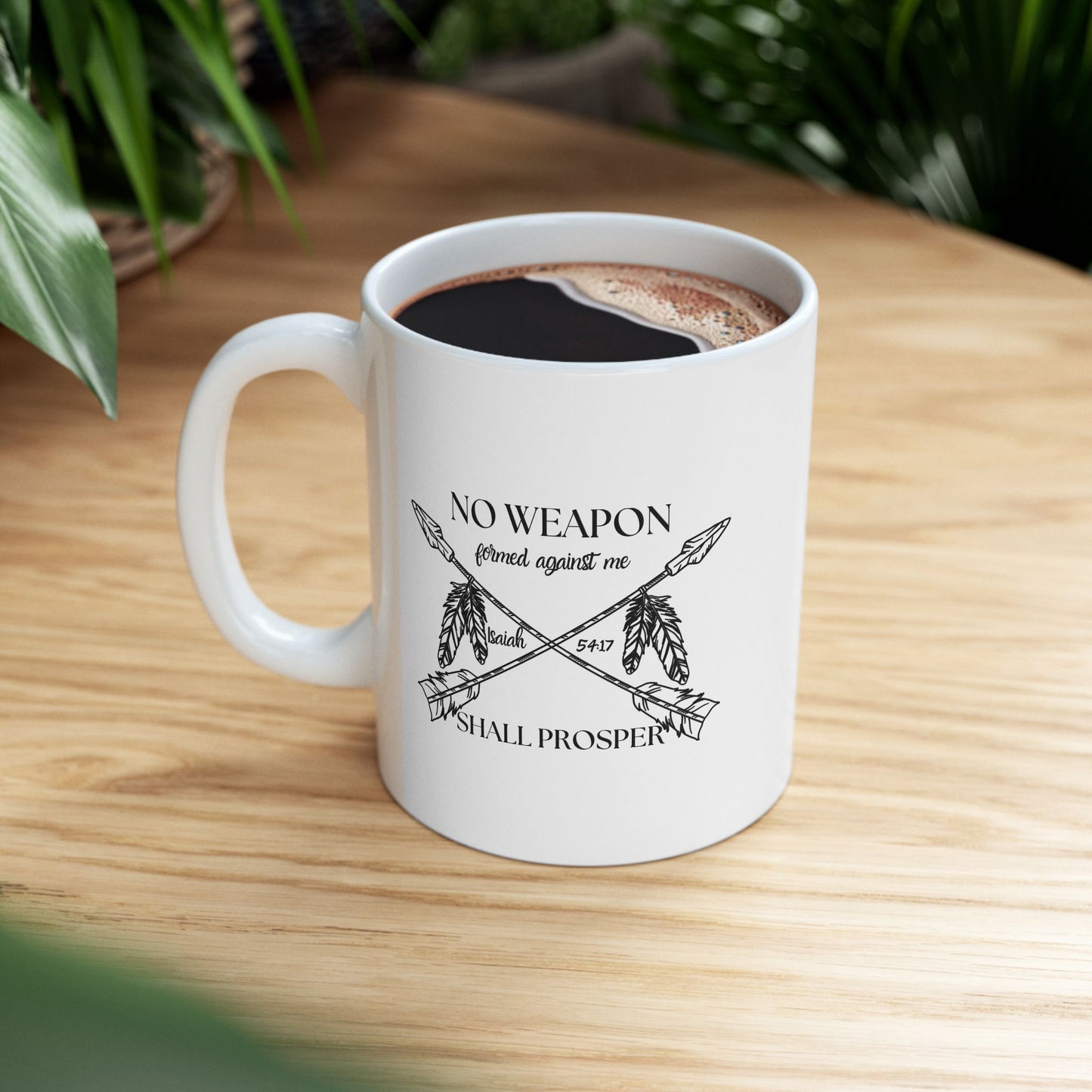 Inspirational Ceramic Mug - Isaiah 54:17 - 11oz & 15oz