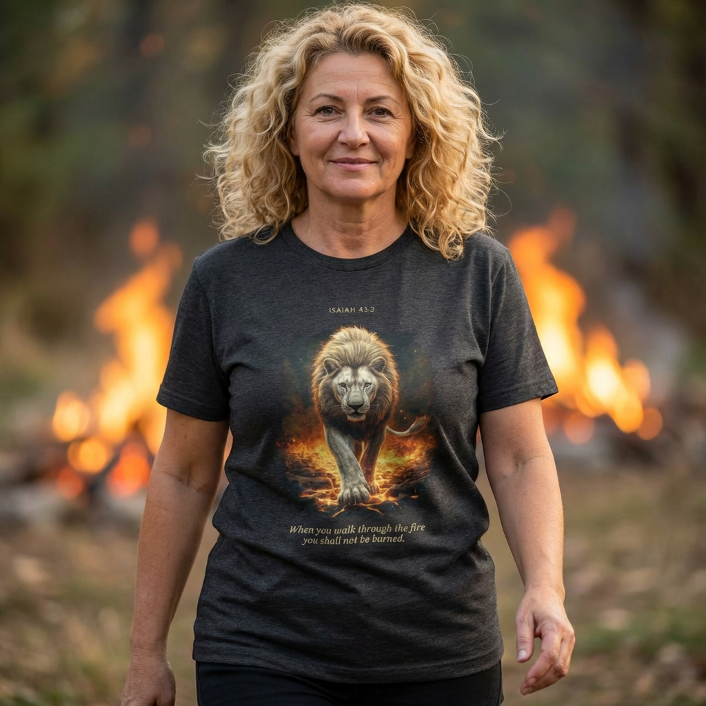 Through the Fire - Isaiah 43:2 T-Shirt