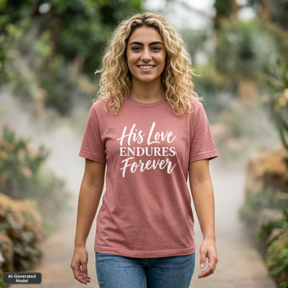 His Love Endures Forever | Psalm 100:5 T-Shirt