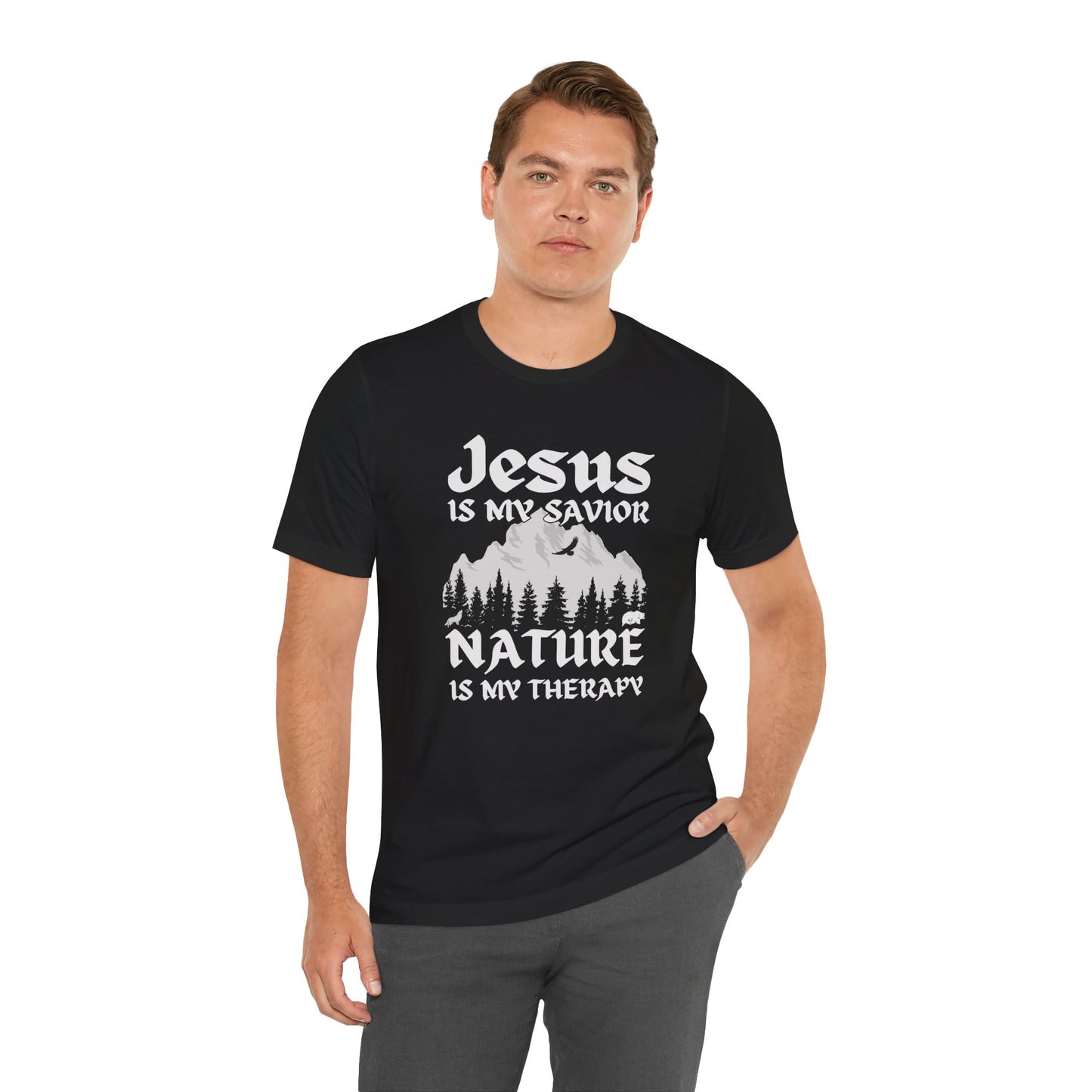 Jesus Is My Savior, Nature Is My Therapy T-Shirt