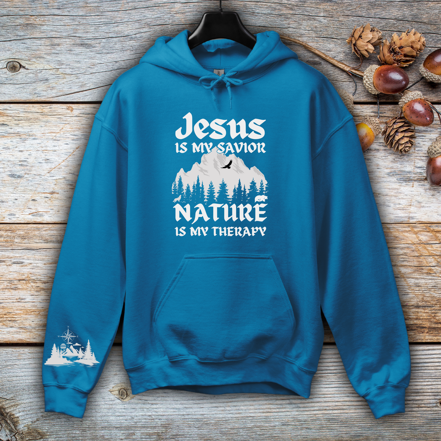 Jesus Is My Savior, Nature Is My Therapy Hoodie