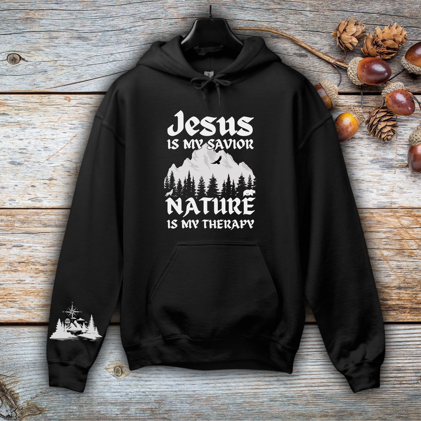 Jesus Is My Savior, Nature Is My Therapy Hoodie