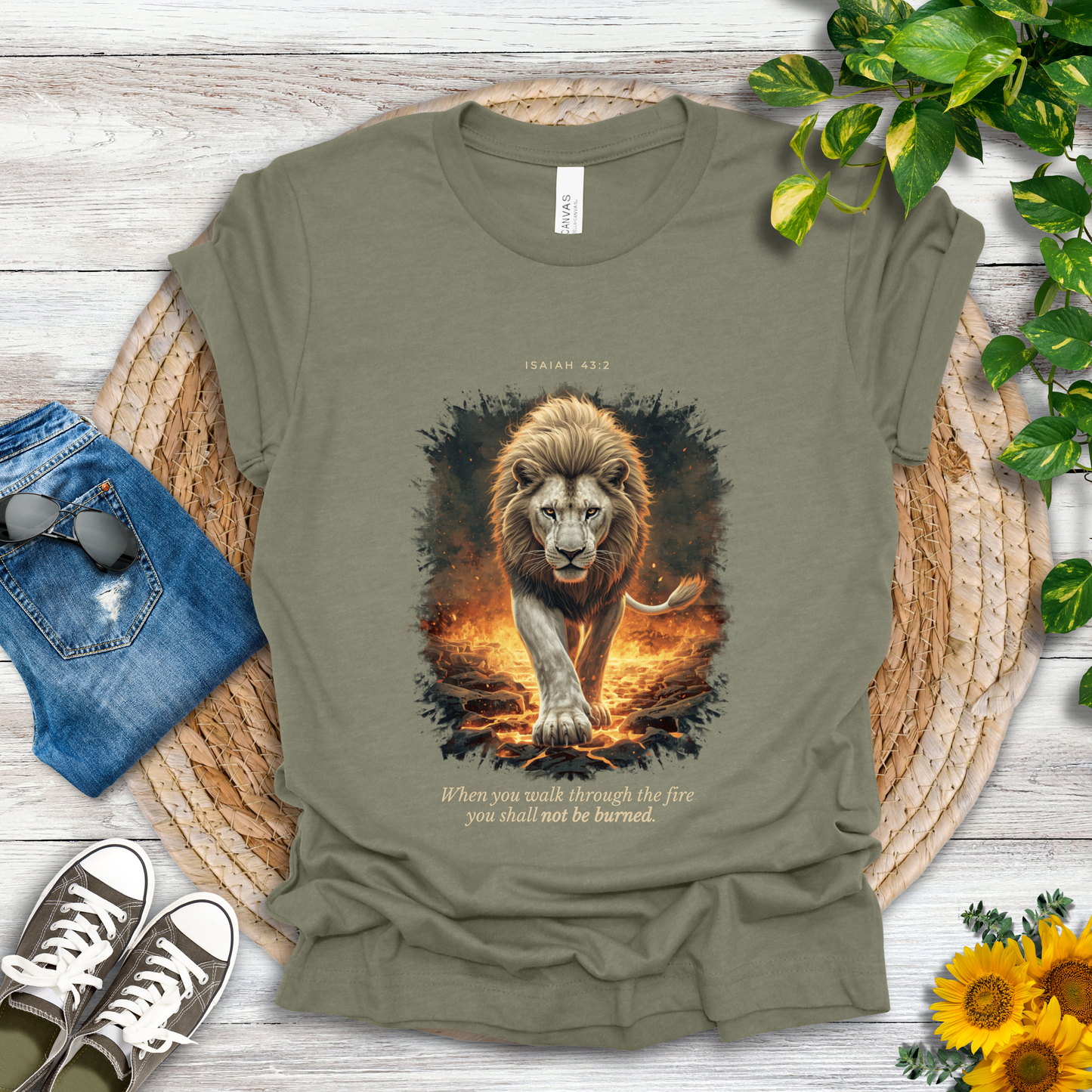 Through the Fire - Isaiah 43:2 T-Shirt