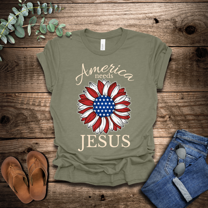 America Needs Jesus T-Shirt
