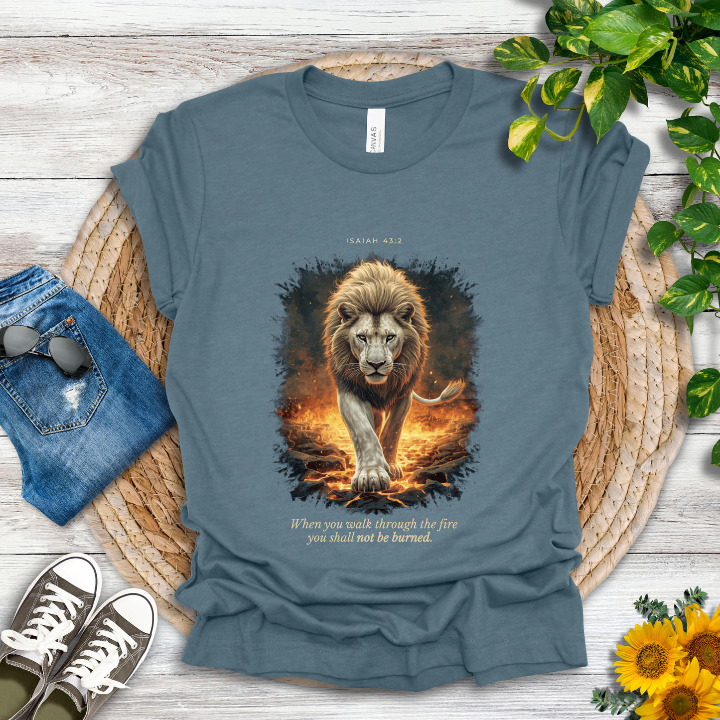 Through the Fire - Isaiah 43:2 T-Shirt