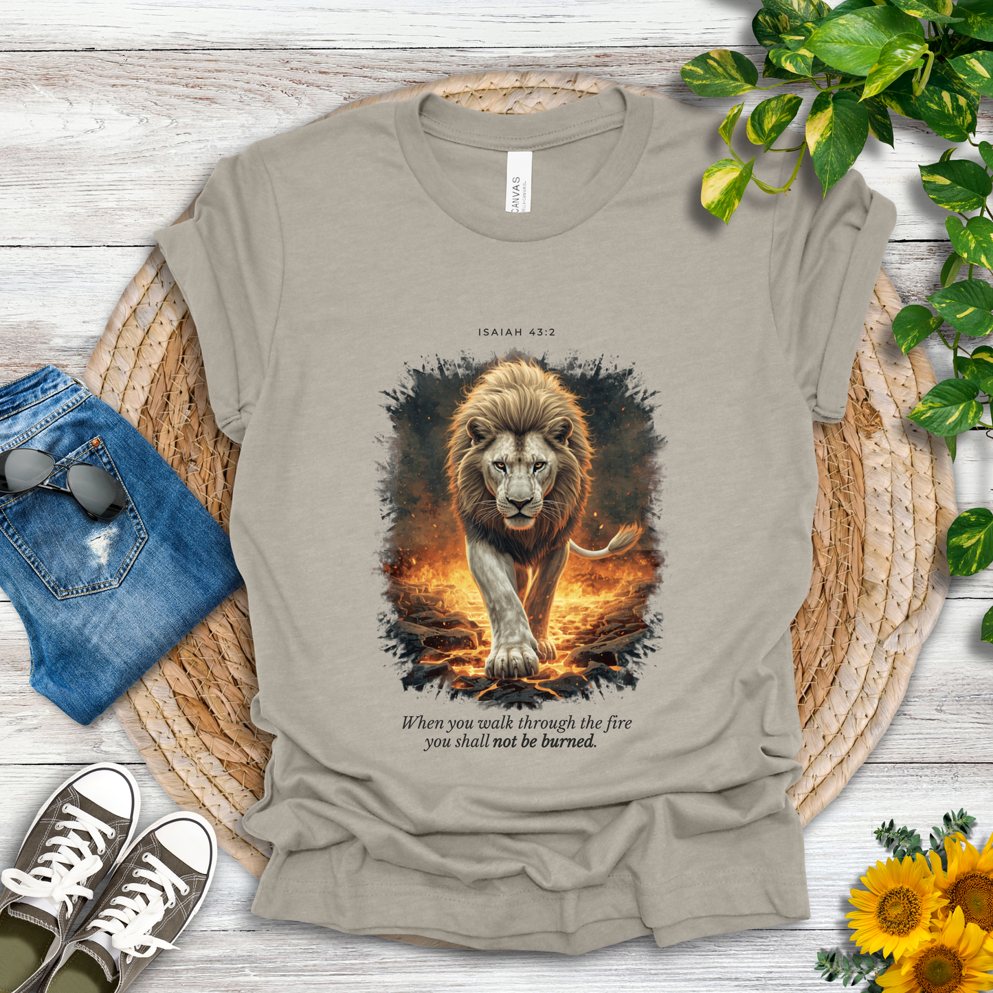 Through the Fire - Isaiah 43:2 T-Shirt
