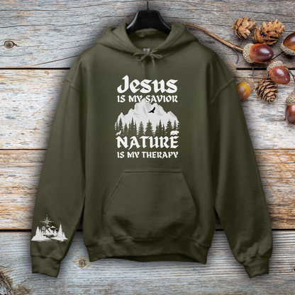 Jesus Is My Savior, Nature Is My Therapy Hoodie