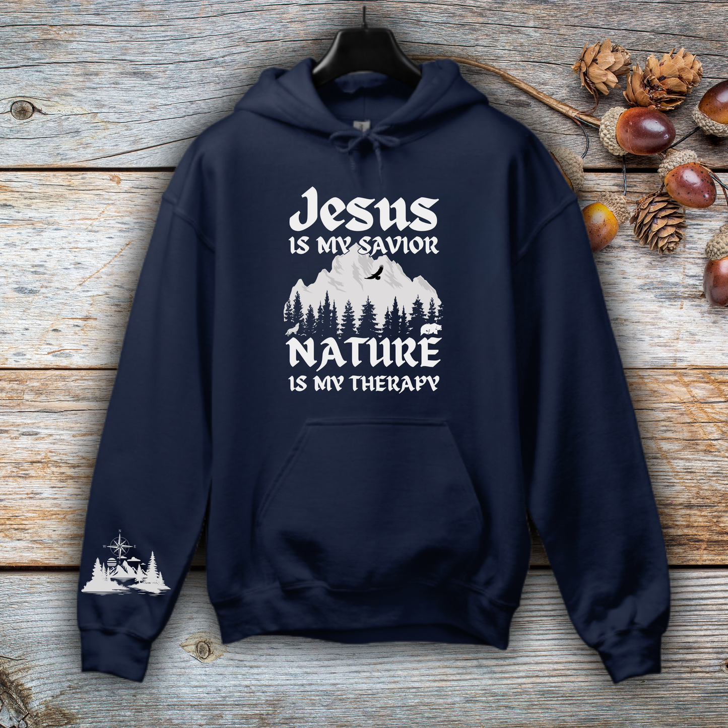 Jesus Is My Savior, Nature Is My Therapy Hoodie