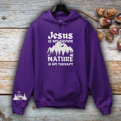 Jesus Is My Savior, Nature Is My Therapy Hoodie
