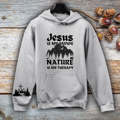 Jesus Is My Savior, Nature Is My Therapy Hoodie