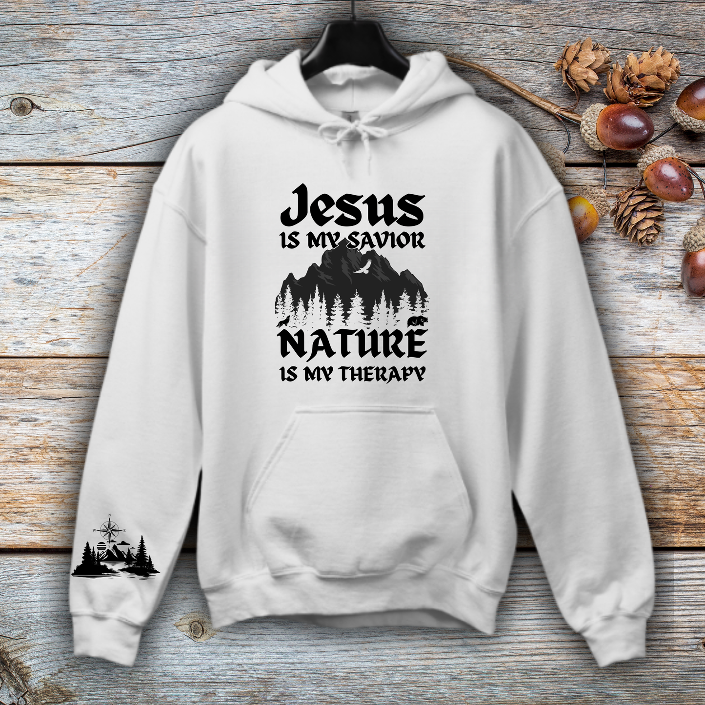 Jesus Is My Savior, Nature Is My Therapy Hoodie