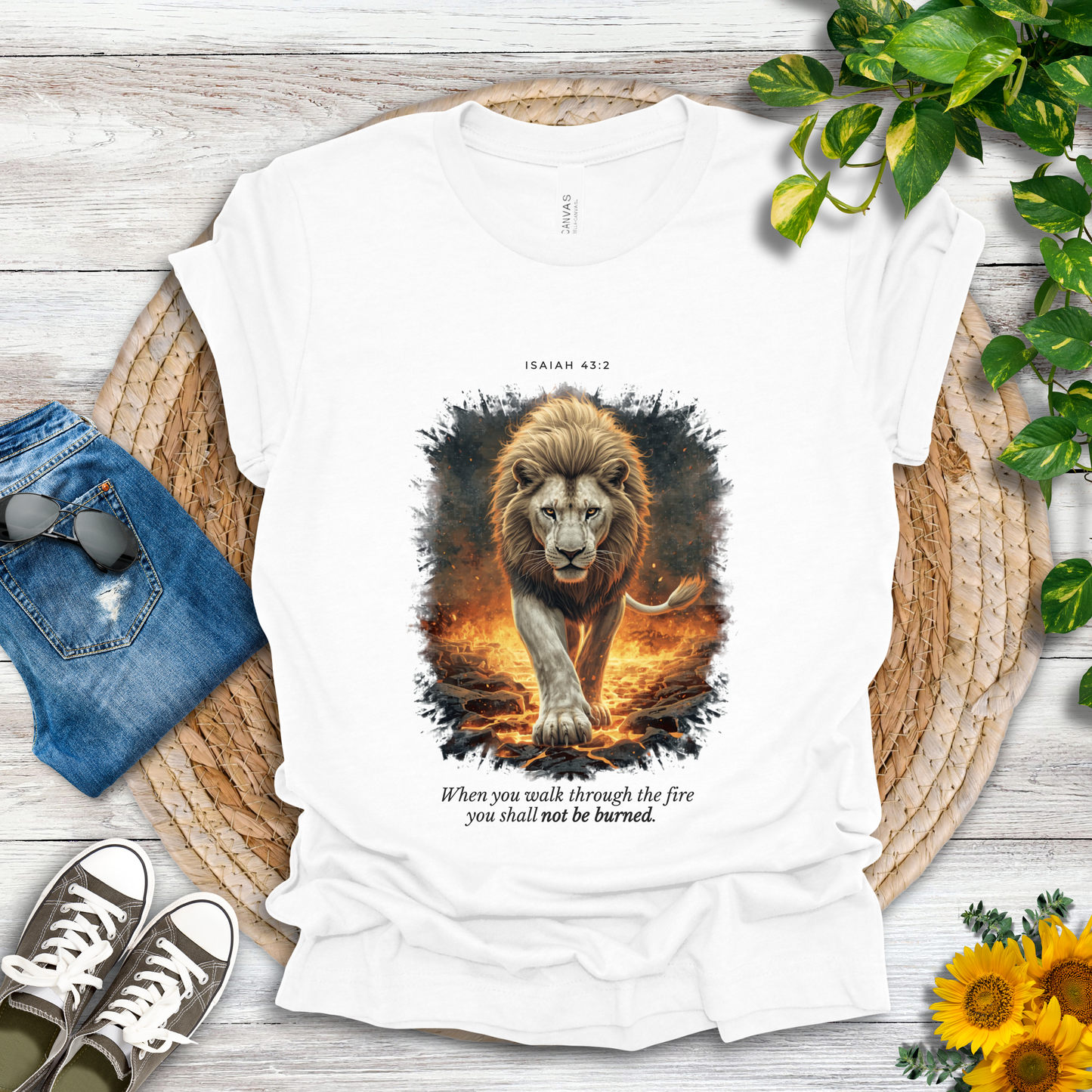 Through the Fire - Isaiah 43:2 T-Shirt